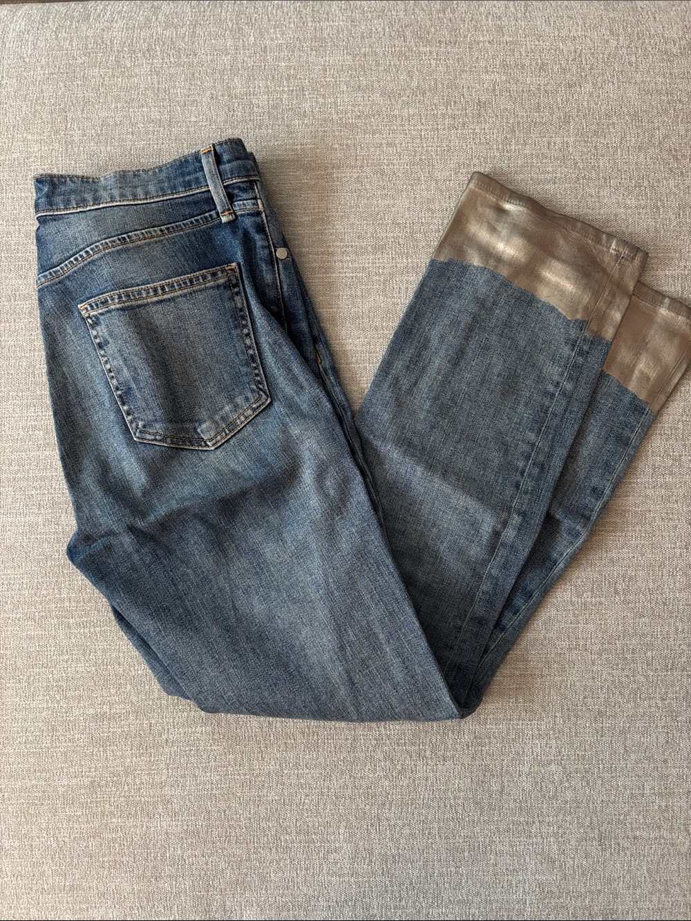 Rag & Bone gold dipped straight leg jeans